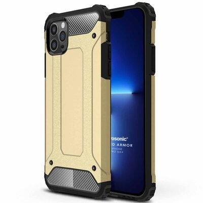 Microsonic Apple iPhone 13 Pro Max Kılıf Rugged Armor Gold