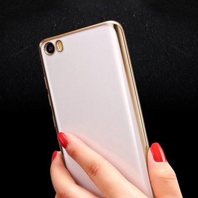Microsonic Xiaomi Mi5 Pro Kılıf Skyfall Transparent Clear Gold
