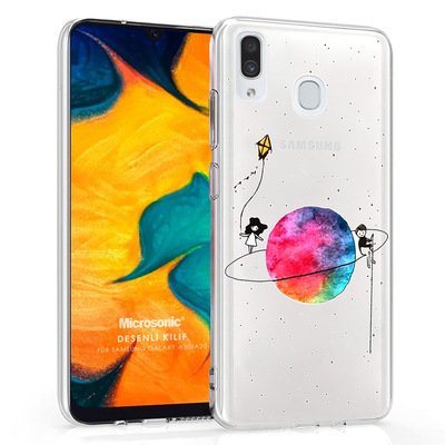 Microsonic Samsung Galaxy A30 Desenli Kılıf Gezegen