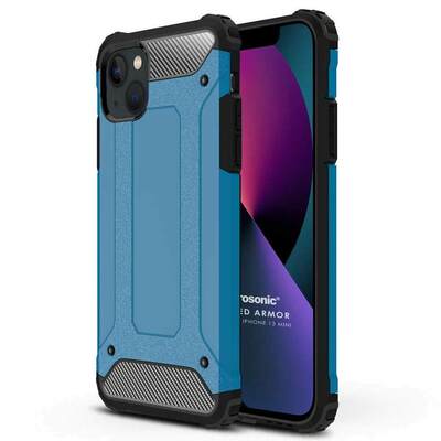 Microsonic Apple iPhone 13 Mini Kılıf Rugged Armor Mavi