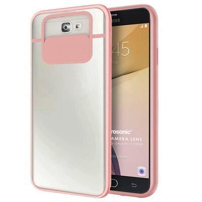 Microsonic Samsung Galaxy J7 Prime Kılıf Slide Camera Lens Protection Rose Gold