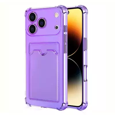 Microsonic Apple iPhone 17 Pro Max Card Slot Shock Kılıf Lila