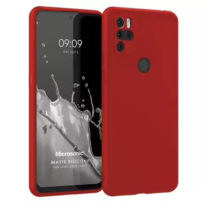 Microsonic Matte Silicone Omix X300 Kılıf Kırmızı