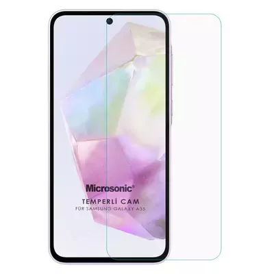 Microsonic Samsung Galaxy A35 Tempered Glass Cam Ekran Koruyucu