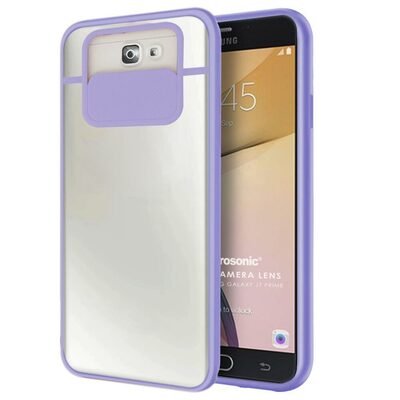 Microsonic Samsung Galaxy J7 Prime Kılıf Slide Camera Lens Protection Lila