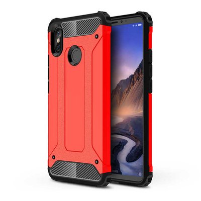 Microsonic Xiaomi Mi Max 3 Kılıf Rugged Armor Kırmızı