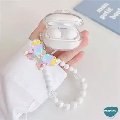 Microsonic Samsung Galaxy Buds FE Kılıf Butterfly Figürlü Şeffaf