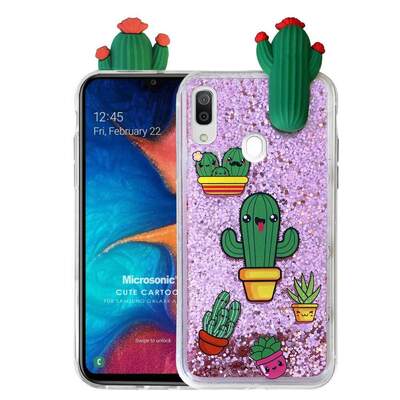 Microsonic Samsung Galaxy M10S Kılıf Cute Cartoon Kaktüs