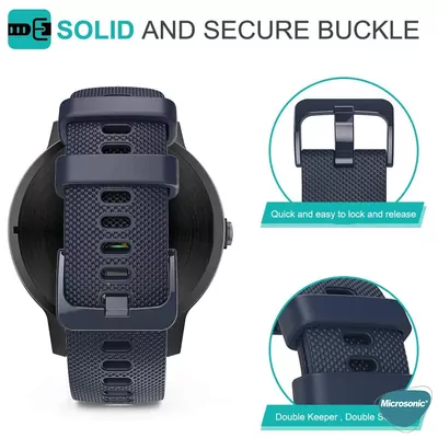 Microsonic Huawei Watch 5 42mm Kordon, Silicone Sport Band Siyah