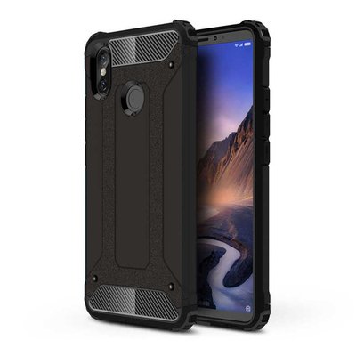 Microsonic Xiaomi Mi Max 3 Kılıf Rugged Armor Siyah