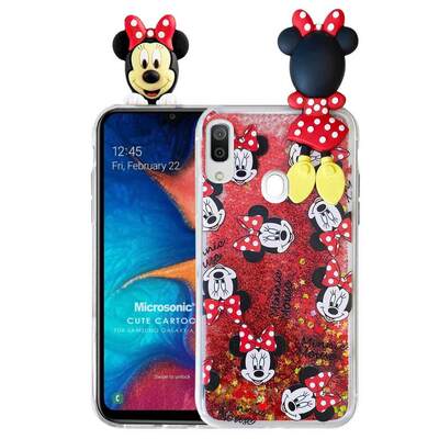 Microsonic Samsung Galaxy A30 Kılıf Cute Cartoon Minnie Mouse