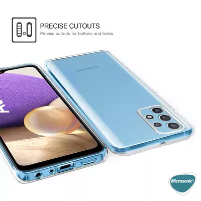 Microsonic Samsung Galaxy A32 5G Kılıf Komple Gövde Koruyucu Şeffaf