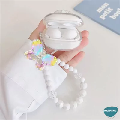 Microsonic Samsung Galaxy Buds Pro Kılıf Butterfly Figürlü Şeffaf