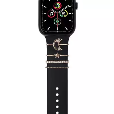 Microsonic Apple Watch 8 45mm Kordon Aksesuarı Crescent and Star Charm