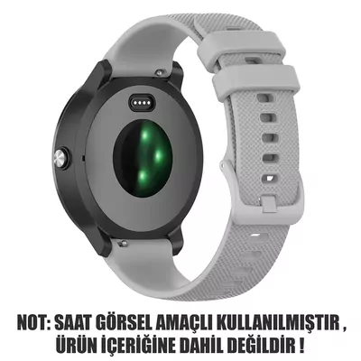 Microsonic Huawei Watch 5 42mm Kordon, Silicone Sport Band Gri