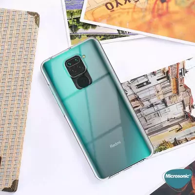 Microsonic Xiaomi Redmi Note 9 Kılıf Komple Gövde Koruyucu Şeffaf