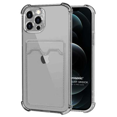 Microsonic Apple iPhone 12 Pro Max Card Slot Shock Kılıf Siyah