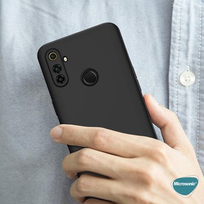 Microsonic Realme C3 Kılıf Double Dip 360 Protective AYS Siyah Kırmızı