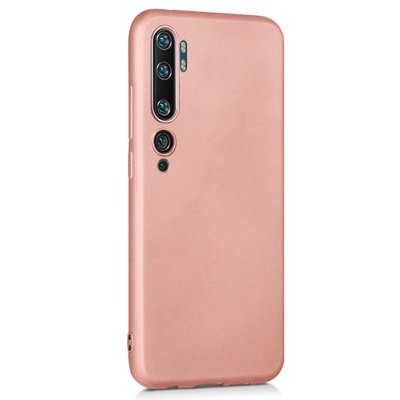 Microsonic Xiaomi Mi Note 10 Kılıf Matte Silicone Rose Gold