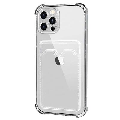 Microsonic Apple iPhone 12 Pro Max Card Slot Shock Kılıf Şeffaf