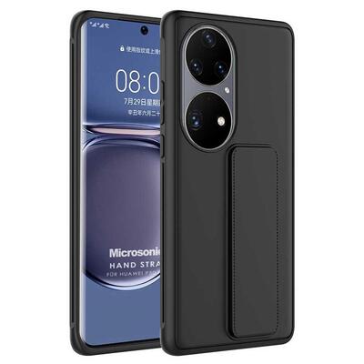 Microsonic Huawei P50 Pro Kılıf Hand Strap Siyah