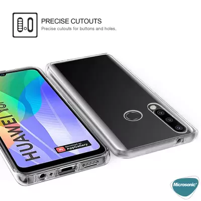 Microsonic Huawei Y6P Kılıf Komple Gövde Koruyucu Şeffaf