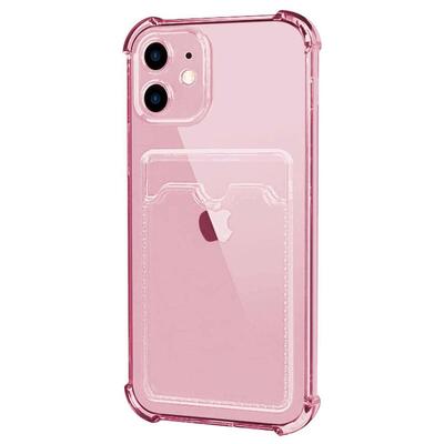 Microsonic Apple iPhone 12 Mini Card Slot Shock Kılıf Pembe