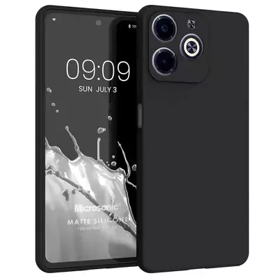 Microsonic Matte Silicone Infinix Hot 40 Kılıf Siyah