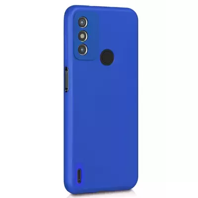 Microsonic Matte Silicone TECNO Spark 6 Go Kılıf Mavi