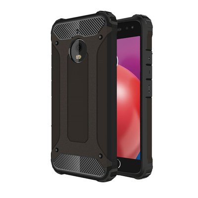 Microsonic Motorola Moto E4 Kılıf Rugged Armor Siyah