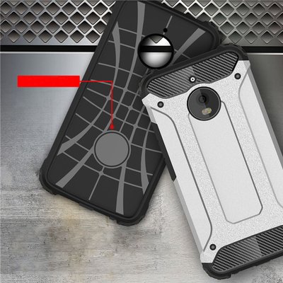 Microsonic Motorola Moto E4 Kılıf Rugged Armor Siyah