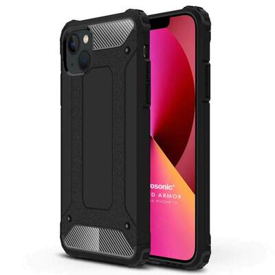 Microsonic Apple iPhone 13 Kılıf Rugged Armor Siyah