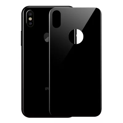 Microsonic Apple iPhone XS Max Arka Tam Kaplayan Temperli Cam Koruyucu Siyah