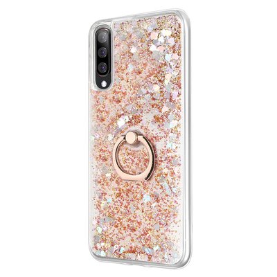 Microsonic Samsung Galaxy A30s Kılıf Glitter Liquid Holder Gold