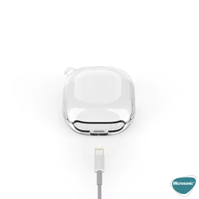 Microsonic Samsung Galaxy Buds Pro Kılıf Kelebek Figürlü Parıltılı Şeffaf