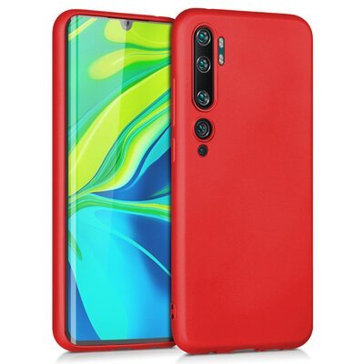 Microsonic Xiaomi Mi Note 10 Kılıf Matte Silicone Kırmızı