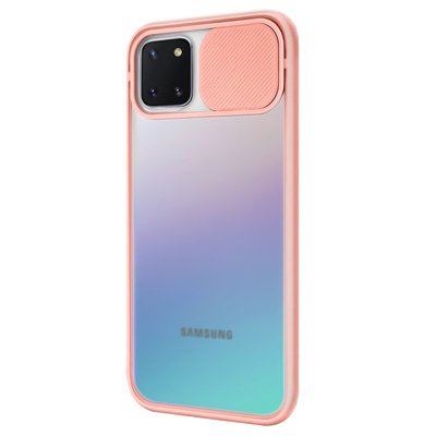 Microsonic Samsung Galaxy A81 Kılıf Slide Camera Lens Protection Pembe