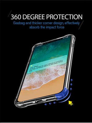 Microsonic Apple iPhone XS Kılıf Anti Shock Silikon Şeffaf