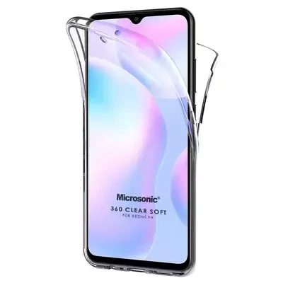 Microsonic Xiaomi Redmi 9A Kılıf Komple Gövde Koruyucu Şeffaf