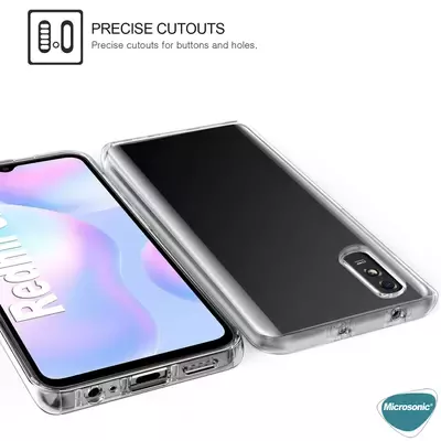 Microsonic Xiaomi Redmi 9A Kılıf Komple Gövde Koruyucu Şeffaf