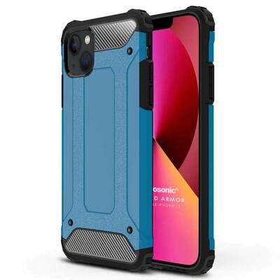 Microsonic Apple iPhone 13 Kılıf Rugged Armor Mavi