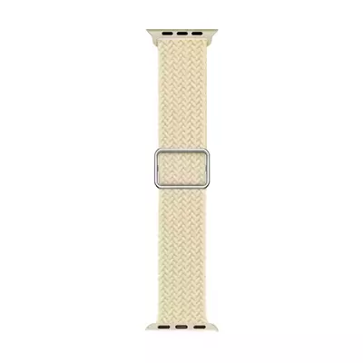 Microsonic Apple Watch Series 8 41mm Kordon Braided Loop Band Bej