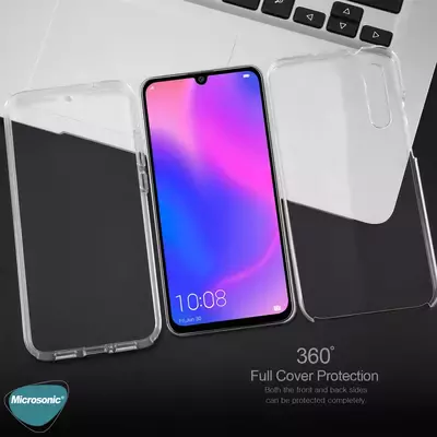 Microsonic Huawei P Smart S Kılıf Komple Gövde Koruyucu Şeffaf