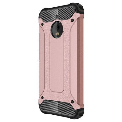 Microsonic Motorola Moto E4 Kılıf Rugged Armor Rose Gold