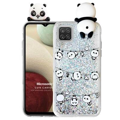 Microsonic Samsung Galaxy A12 Kılıf Cute Cartoon Panda