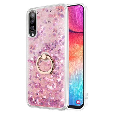 Microsonic Samsung Galaxy A50 Kılıf Glitter Liquid Holder Pembe