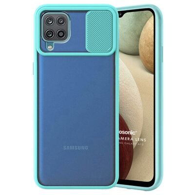 Microsonic Samsung Galaxy A12 Kılıf Slide Camera Lens Protection Turkuaz