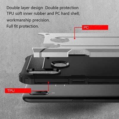 Microsonic Samsung Galaxy A10S Kılıf Rugged Armor Gümüş