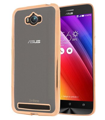 Microsonic Asus Zenfone Max Kılıf Skyfall Transparent Clear Gold