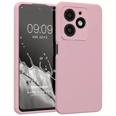 Microsonic Matte Silicone TECNO Spark 20C Kılıf Rose Gold